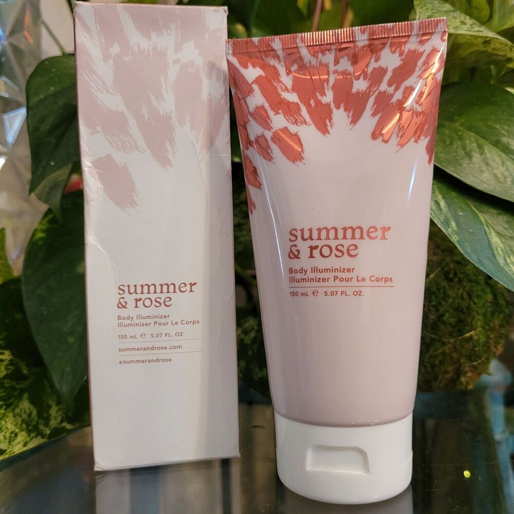 SUMMER & ROSE GOLD ILLUMINIZER BODY LOTION SHIMMER HIGHLIGHTING BRONZER **RARE**